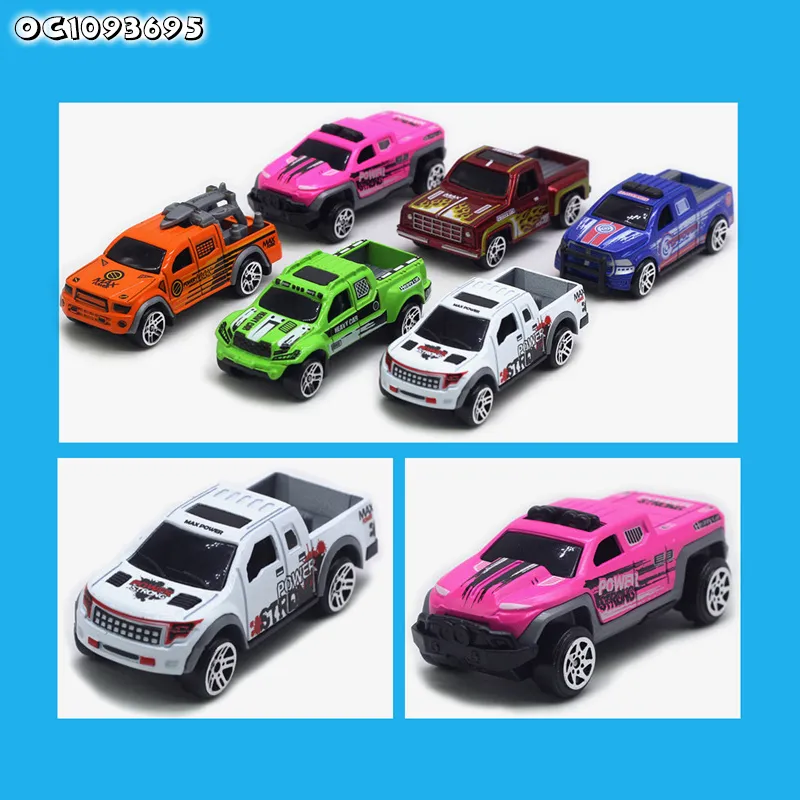 Wholesale off Road Toy Car Friction Powered Antiques 4 Pieces Kids Freewheel Toys 1: 64 Scale Diecast Car Slide Model Miniatures