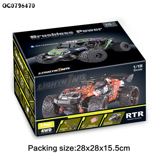 52km/H Model 1: 18 Motor Brushless Toys Kids Model Electric Wholesale Remote Control Drift RC Car
