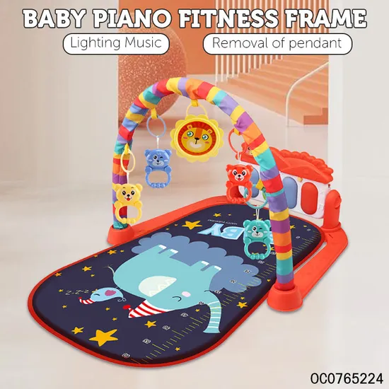 Eco Friendly Musical Piano Gym Baby Activity Exercise Music Safe Soft Play Mat Crawling Foldable Waterproof Baby Sleeping Mat