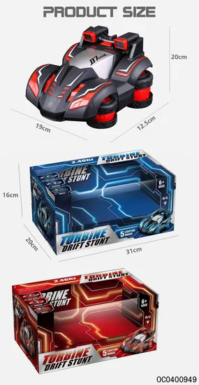 RC Drift Stunt 360 Spin Dancing Remote Control with Light Toys Car for Kids