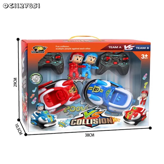 Wholesale Plastic Kids Electric Funny Toy Remote Control Fighting Robot Battle Bumper Cars for 2 Players