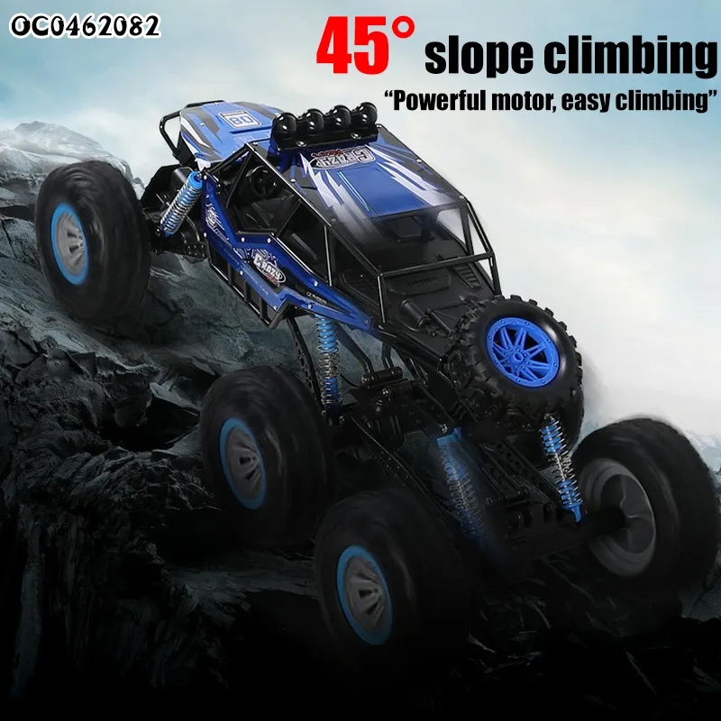 Metal off-Road 1: 8 Electric Remote Model Control RC Drift Toy 6 Wheels