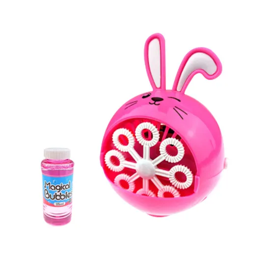 Pink Rabbit 115ml Bubble Toys Water Plastic Bubble Machine Toys for Kids