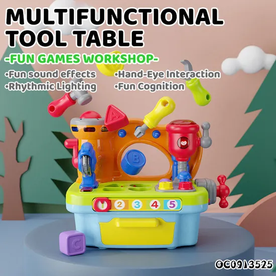 Pretend Play Toys Plastic Kids Educational Tool Box Toy Set for Children Boys Tools Table