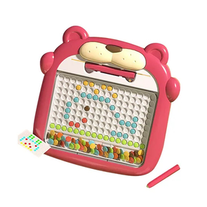 Wholesale Educational Montessori Creative Puzzle Card Montessori Colorful Magnetic Drawing Pad Doodle Board Educational Toy for Kids