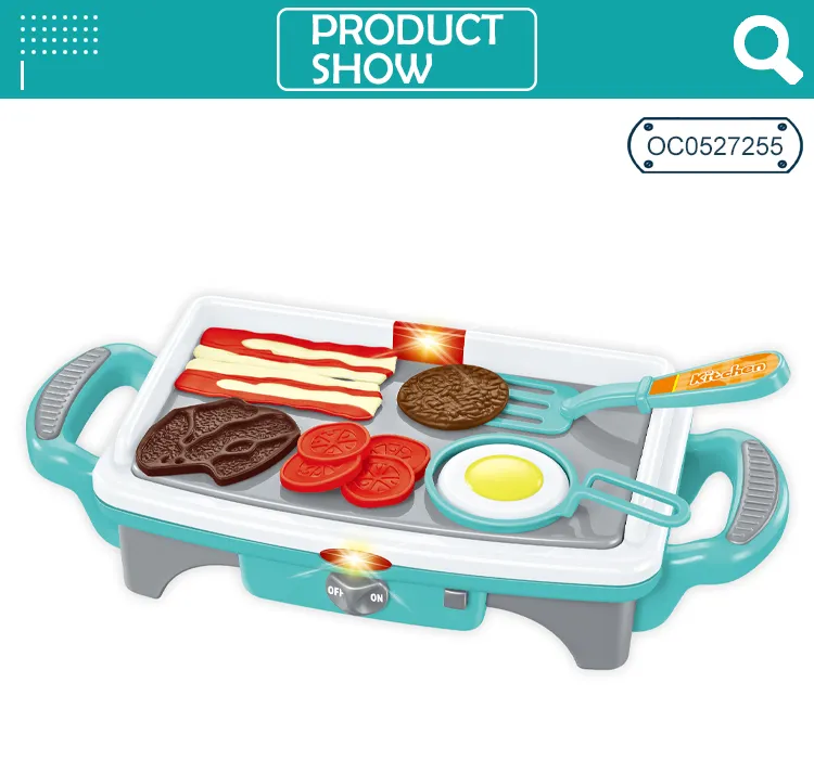 Wholesale Funny Pretend Barbecue Small Kitchen Toy Kids Gift Role Play Set with Sounds and Lights