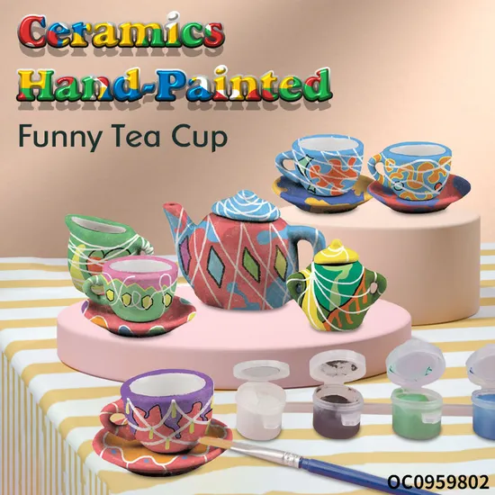 Design Cup Doodle Hand Ceramic Painting Art and Craft DIY Montessori Educational Creative Toys for Kids