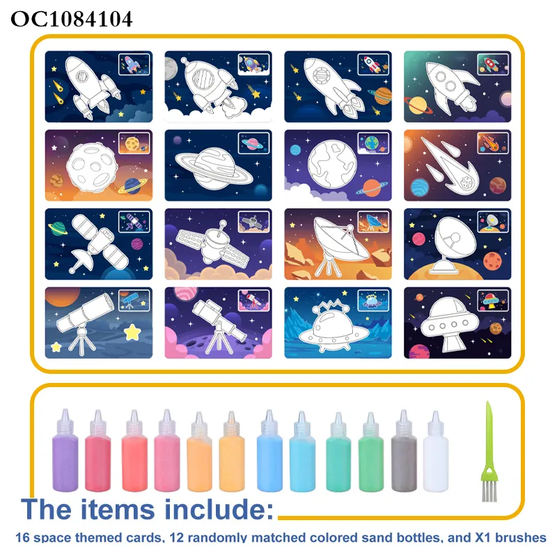 Creative Space DIY Doodle Painting Arts and Crafts Plastic Educational Materials Montessori Educational Toys