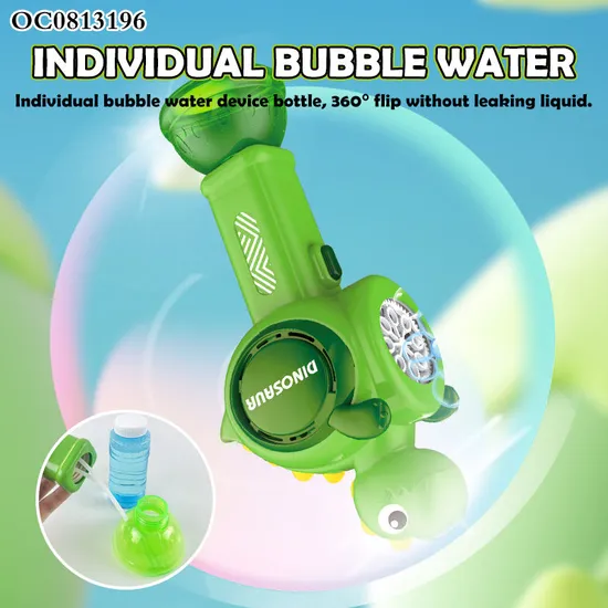 Wholesale Soap Electric Dinosaur Bubble Machine Toy Gun for Outdoor Fun Games Kids