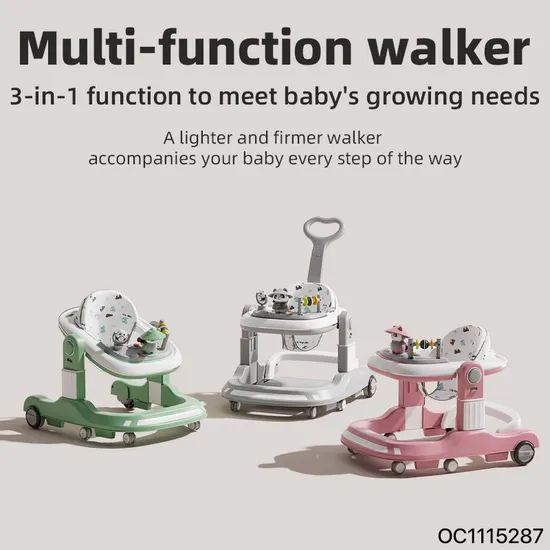 Wholesale Designed New Style Foldable Infant Standing Baby Walker with Wheels and Seat