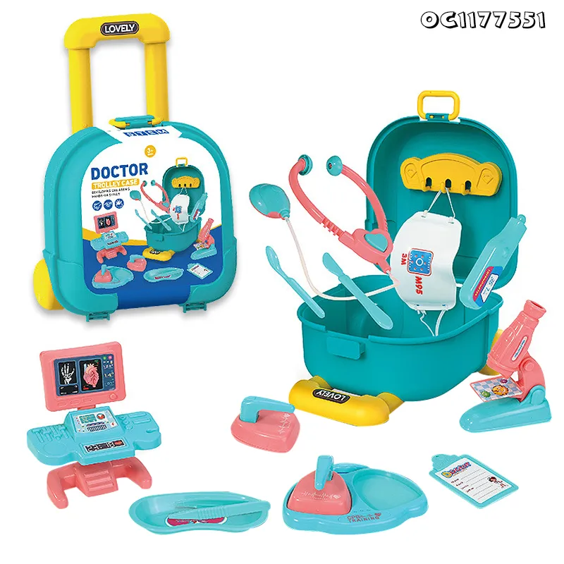 Wholesale Pretend Play Table Plastic Medical Tool Set Educational Montessori Doctor Toy for Children