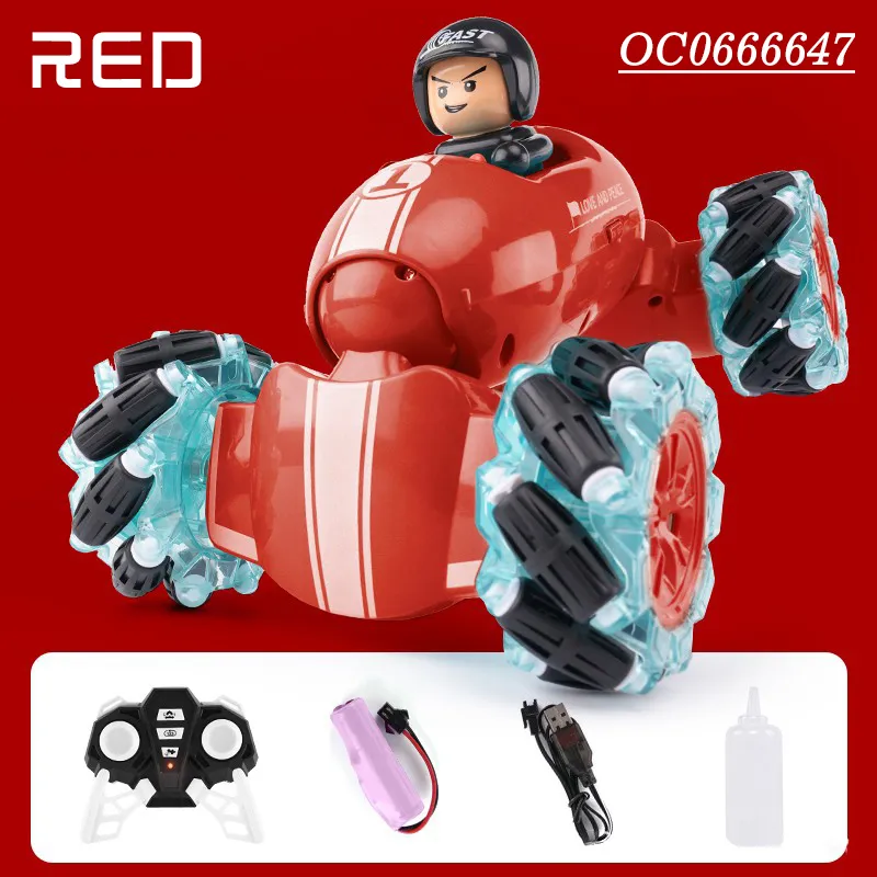 Wholesale Spray Function Radio Control Robot Advanced Technology RC Stunt Twisting Car Toy