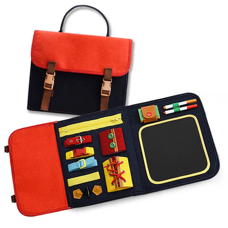 Wholesale Children 2in1 Learning Drawing Bag Kids Baby Montessori Magnetic Creative Writing Board