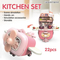 Wholesale Children Small Simulation Plastic Kitchen Mini Appliances Pink Cooking Pretend Toys for Kids