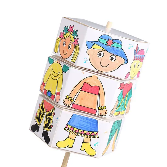 Wholesale Educational Popular DIY Coloring 3D Puzzle Paper Doll Dress up Toys for Kids
