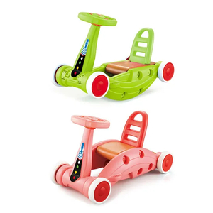 Multifunctional Wholesale Designed New Model Ride on Car Shaped 3 in 1 Plastic Educational Baby Walker with Wheels and Seat