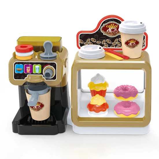 Cafe and Bakery Coffee Maker Pretend Best Educational Pretend Children Plastic Kitchen Food Set Toy