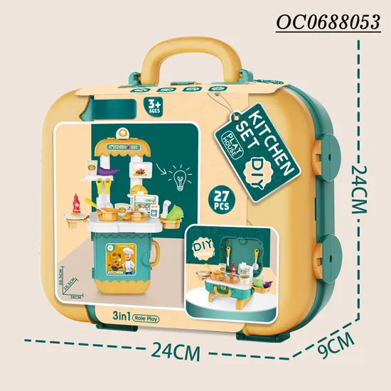 Wholesale Toys Small Pretend Play House Cooking Kitchen Plastic Children House Play Set for Kids
