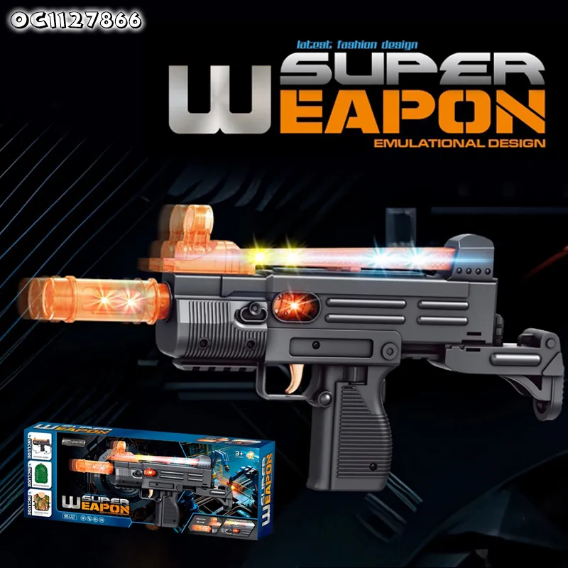 Pretend Play Electric Gun Toys Weapon Cheap Realistic Gun Toy with Sound Made in China for Kids with Vest Backpack