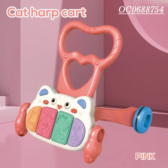 Cheap Plastic Toys Wholesale Designed Educational Standing Baby Learn to Walking Miusical Walker