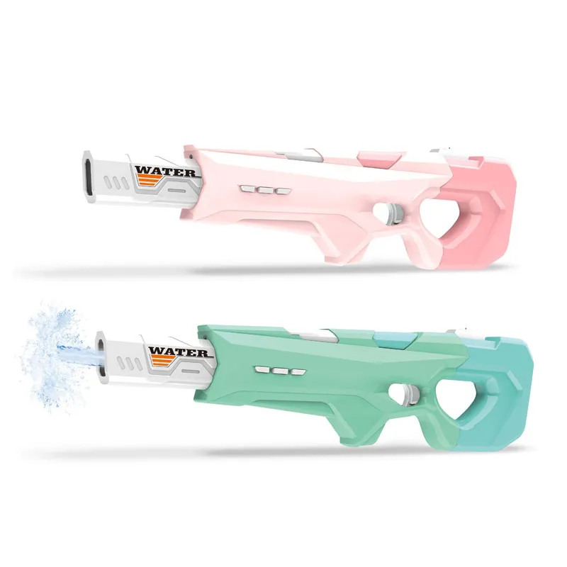 Plastic Handheld Water Game Water Shooter Gun Electric Automatic High Pressure Toy for Children with Water Sucking Function