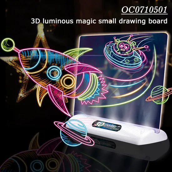 Montessori Smart Magic 3D Glasses LCD Light Wholesale Magnetic Drawing Writing Board for Kids