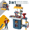 Screw Nuts Plastic Toy Mechanic Engineer Pretend Role Play Construction Tool Box Set for Kids Simulation with Electric Toy Drill