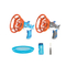 Custom Promotional Outdoor Toddler Playing Toys Blowing Bubbles Water Shark Bubble Gun with 2 Bottles Bubble Machine