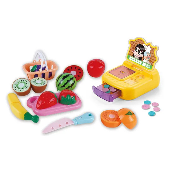Pretend Plastic Play Food Fruit Vegetable Cutting Children's Plastic Kitchen Toy for Kids
