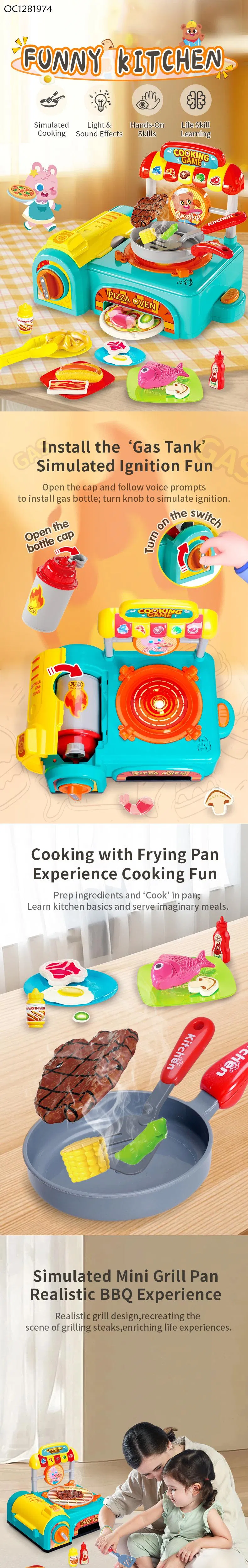 Wholesale Children Gift Kitchen Pretend Play Plastic Toy Kids Plastic Children House Cooking Play Set