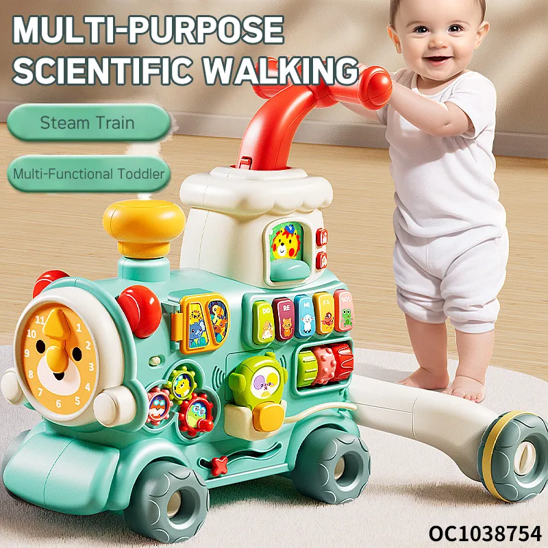 Stand Learning Walker 2 in 1 New Model Design Car Shaped Push Wholesale New Designed Educational Baby Train Walker