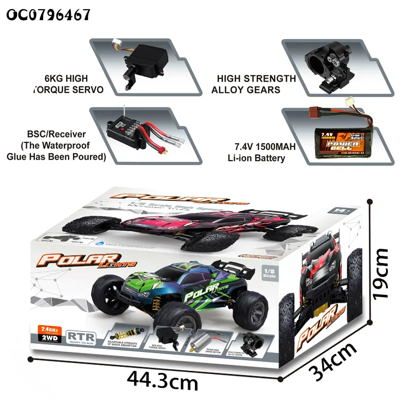 Wholesale High Speed RC Electric Car 1: 8 Scale Toys for Kids Plastic Remote Control RC Car