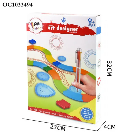 Creative Early Montessori Education Drawing Set Interactive Ruler Learning Toys for Kids