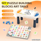 Creative Montessori Child Interactive Building Block Educational Play Drawing Table Educational Toy for Kid