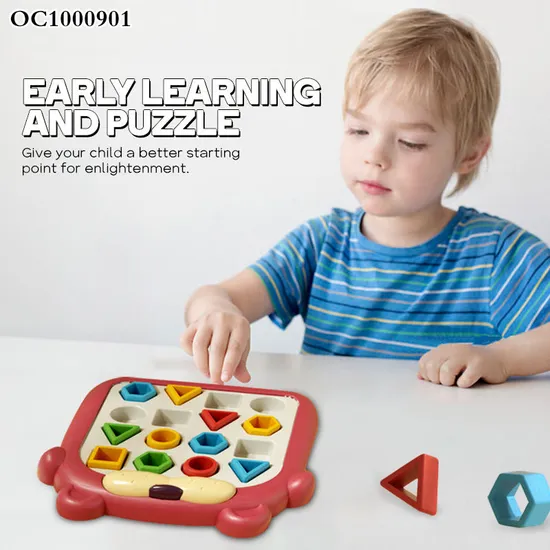 Wholesale Educational Montessori Kids Learning Early Education Cognitive Function Developing Sorting and Baby Building Block Matching Toy