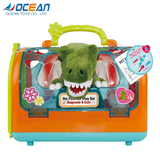 Wholesale Educational Montessori Doctor Pet Play Dinosaur Plush Kids Play Set Toys
