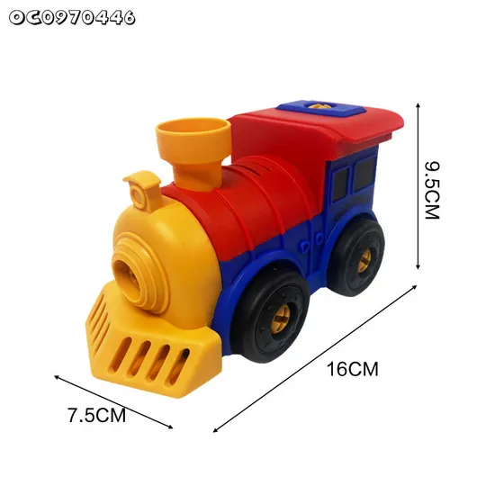 DIY Tool Hand Tool Assemble Classic Toy Train Set Toy Car Assembly Gift Parent Child Game Kit Toy for Kids with Screws and Nuts