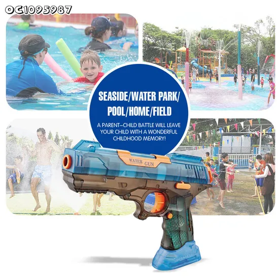 High Speed Continuous Automatic Water Gun Pistol Electric Water Gun Toy Powerful Long Range Shooting Water Gun for Kids