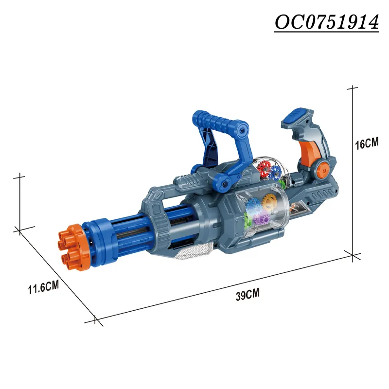 Hot Selling Automatic Safety Gear Children Kids Electric Toy Gun with Light Music