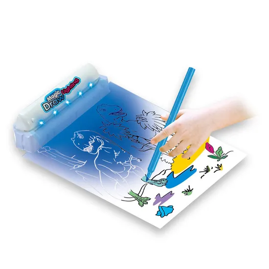 Montessori Lighted up Electronic Magic Erasable Kids Colorful Doodle Board Magnetic Writing Drawing Tablet Toys