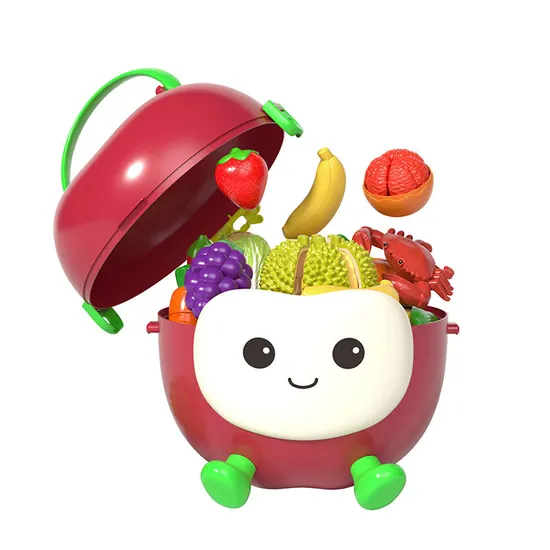 Wholesale Mini Play Interactive Play Set Kids Pretend Playhouse Funny Plastic Fruits and Vegetables Cutting Kitchen Toys
