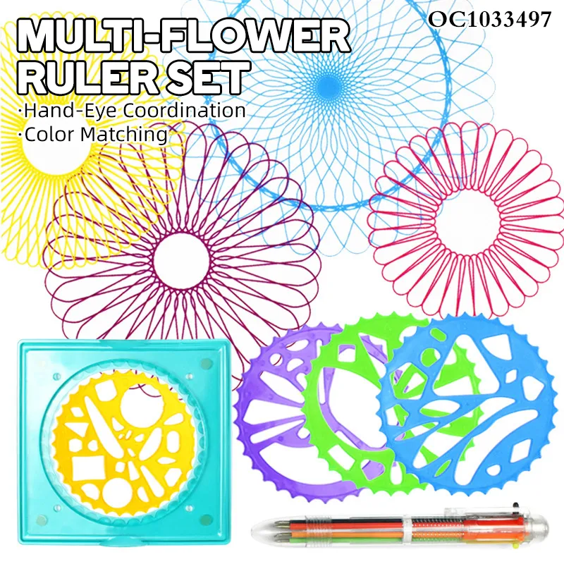 Wholesale Educational Geometric Ruler Drafting DIY Art Tools Creative Dawing Toys for Students