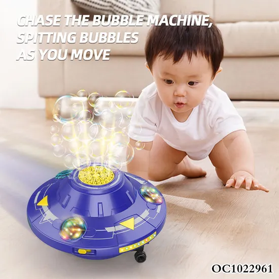 Kids Wholesale 32 Hole LED Light up Novelty Funny Toys Spinning Top Soap Electric Bubble Machine