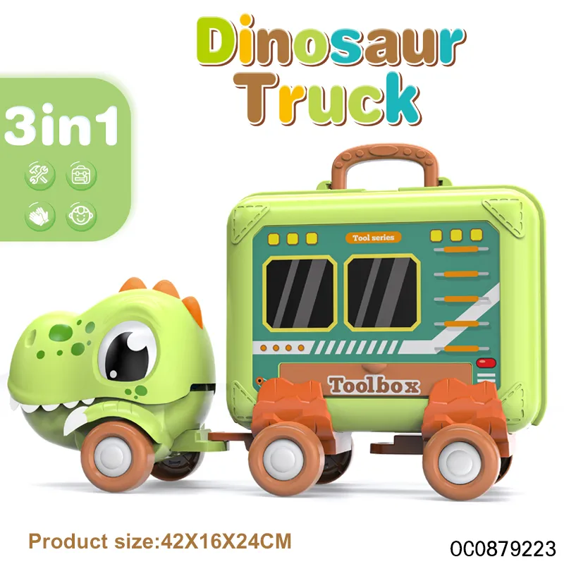 Dinosaur Truck Storage Children's Drill Machine Set Hand Tools Toys Box
