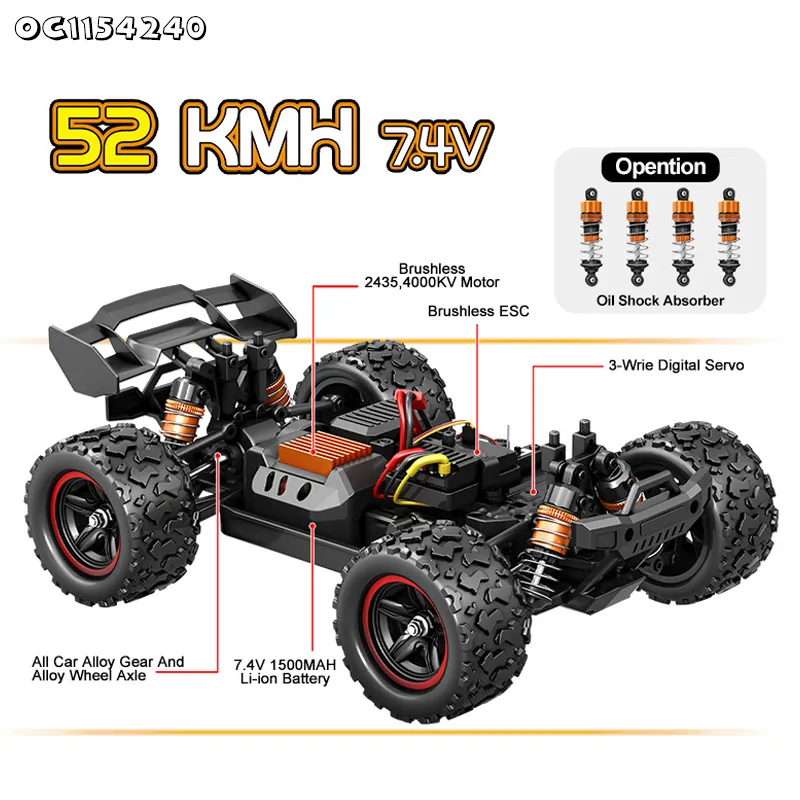 Wholesale Good Quality Four Wheel Drive 1: 16 High Speed Scale Model RC Racing Cars
