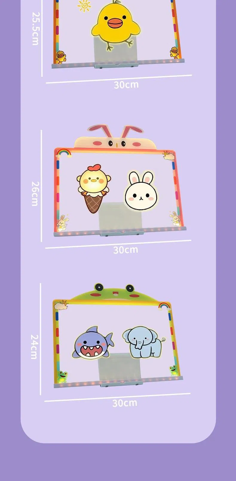 Low Cost Kids Rechargeable Creative LED Glow Drawing Board for Children Educational Toy