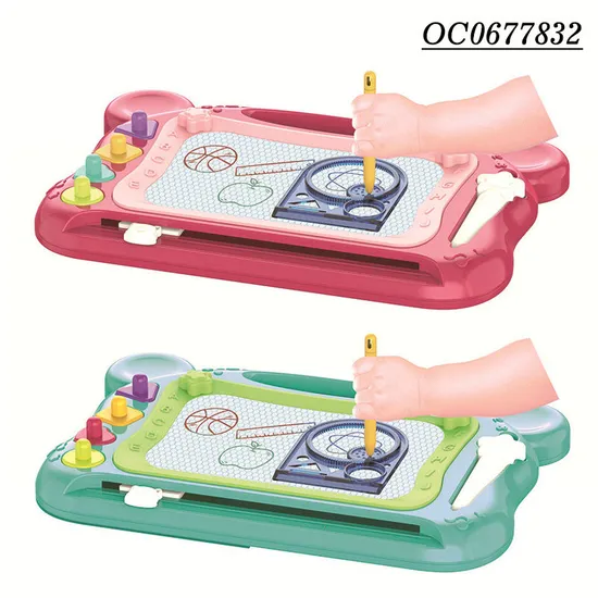 Montessori Popular DIY Educational Intelligent Learning Machine Children Double Sided Magnetic Drawing Board Toy