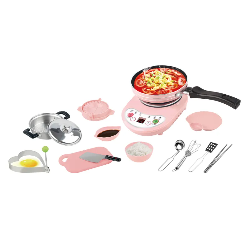 Wholesale Mini Pretend Miniature Real Cooking Steel Kitchen Toys for Kids