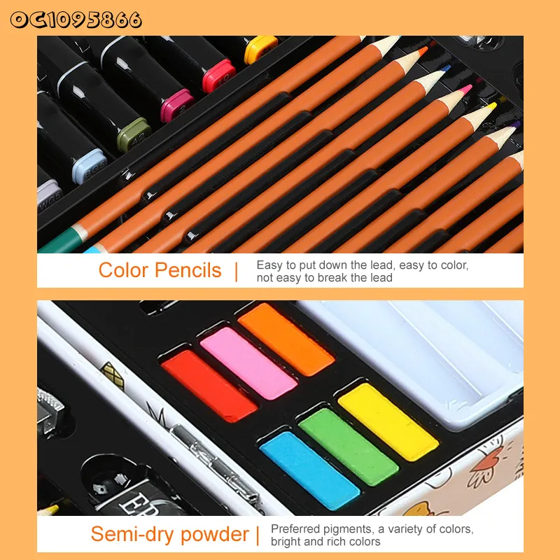 Wholesale Custom Color Pencil Crayons Watercolor Painting of Drawing Tools and Materials Montessori Educational Toys for Kids