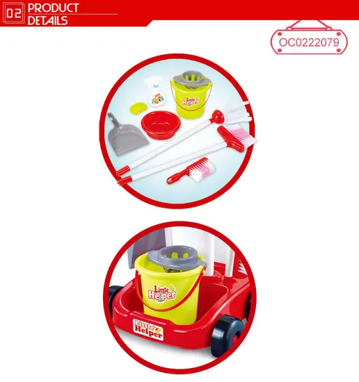 Small Plastic Household Cleaning Set Brushes Tools Toys for Baby